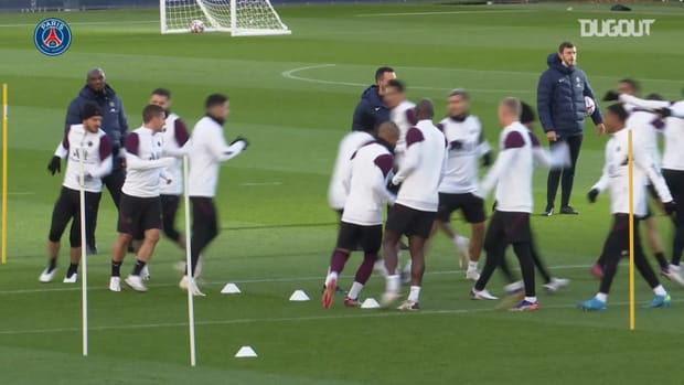 Paris Saint-Germain's last training before the clash against RB Leipzig